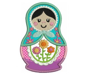 Stickmuster Matroschka Appli